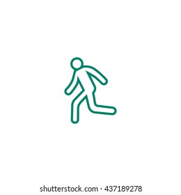 man, running, icon