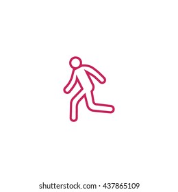 man, running, icon