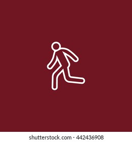 man, running, icon