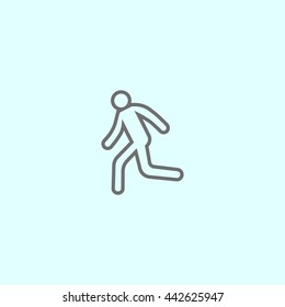 man, running, icon