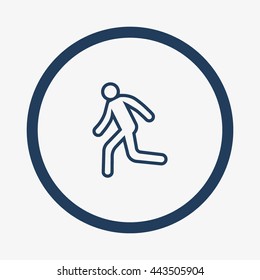 man, running, icon