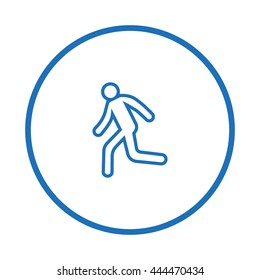 man, running, icon