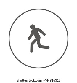 man, running, icon