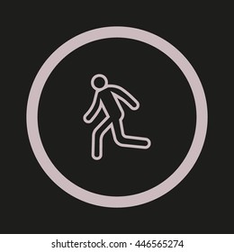 man, running, icon