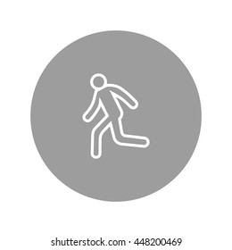 man, running, icon
