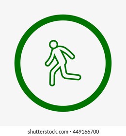 man, running, icon