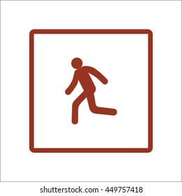 man, running, icon