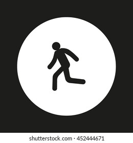 man, running, icon