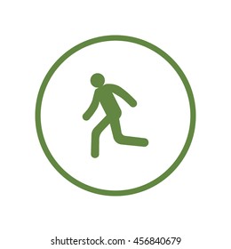 man, running, icon