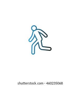 man, running, icon