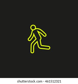 man, running, icon