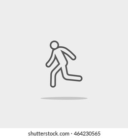 man, running, icon