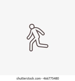man, running, icon