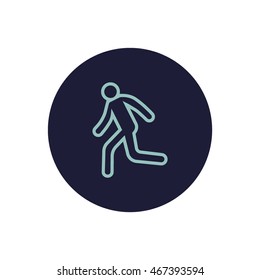 man, running, icon