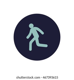 man, running, icon