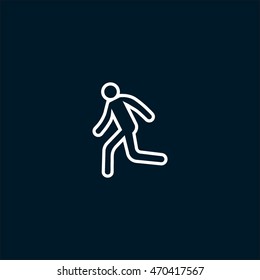 man, running, icon