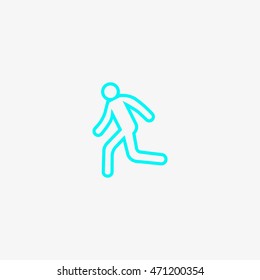 man, running, icon