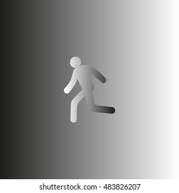 man, running, icon