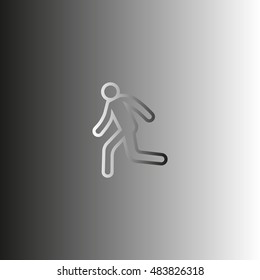 man, running, icon