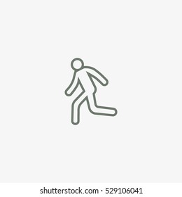 man, running, icon