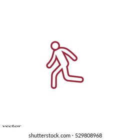 man, running, icon