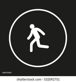 man, running, icon