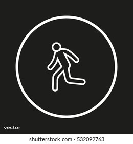 man, running, icon