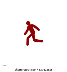 man, running, icon