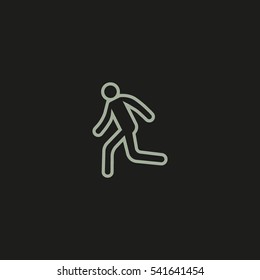 man, running, icon