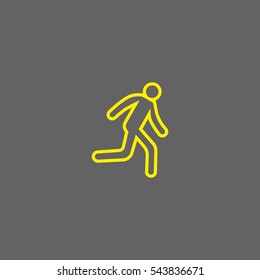 man, running, icon