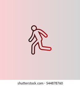 man, running, icon