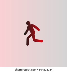 man, running, icon