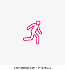 man, running, icon