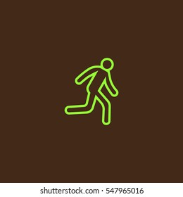 man, running, icon