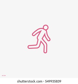 man, running, icon