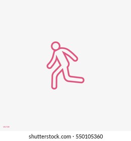 man, running, icon