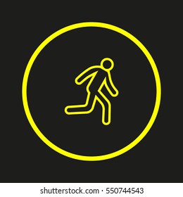 man, running, icon