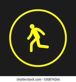 man, running, icon