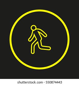 man, running, icon
