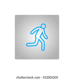 man, running, icon