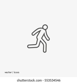 man, running, icon