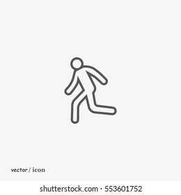man, running, icon