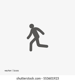 man, running, icon