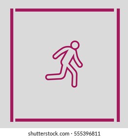man, running, icon