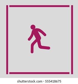 man, running, icon