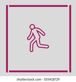 man, running, icon