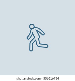 man, running, icon