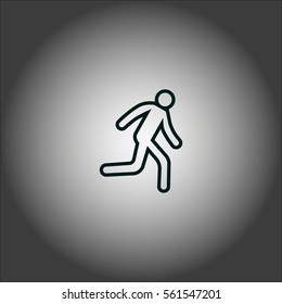 man, running, icon