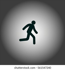 man, running, icon