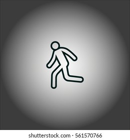 man, running, icon